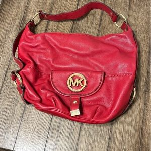 Red leather Michael Kors bag